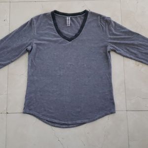 JUNIOR'S GREY FIREHOUSE T SHIRT TOP From DENNY'S